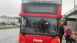 Morebus 2008 Scania N270UD OMNICity HW08 AOT on the 14 to Kinson [upl. by Rexferd400]