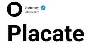 Placate Meaning In English [upl. by Heater]