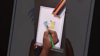 Rooster drawing with 15drawing drawingtutorial drawingcartoons2quickdrawing drawingforkids [upl. by Llehcim417]