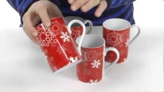 Waechtersbach Set of 4 Mugs Winter Splendor SKU8104546 [upl. by Anitsirhcairam]