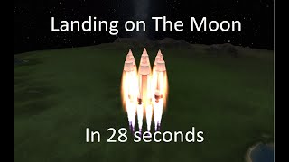 28 Second Mun Landing RTA Landing on the moon 28 seconds glitched KSP Kerbal Space Program Speedrun [upl. by Aztin]