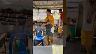 Noodle dessert Putu mayong with coconut  Penang street food Malaysia [upl. by Enail]