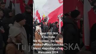 Fragment 8 Marsz Niepodległości Warszawa 11 Listopada 2024 Tu jest Polska a nie Polin [upl. by Silirama]