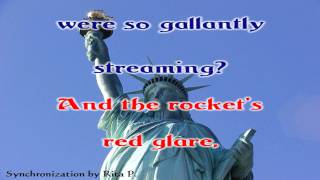 Karaoke  The StarSpangled Banner  National Anthem of the USA [upl. by Riley]