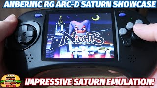 Anbernic RG ARCD Saturn Showcase  Impressive Saturn Emulation [upl. by Selohcin9]