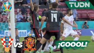 ¡TIENEN VIDA ¡Final agónico Orsic anota  Croacia 23 España  UEFA Euro 2020  8vos Final  TUDN [upl. by Najib965]