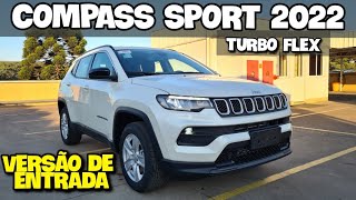 JEEP COMPASS SPORT 2022 Conhecendo a versão de entrada O Compass mais barato vale a pena [upl. by Kikelia]