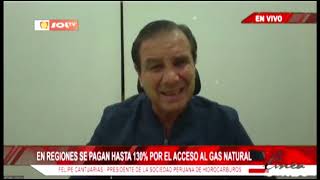 Felipe Cantuarias presidente de la SPH comentó que en regiones se paga 130 más por el gas natural [upl. by Elrahc6]