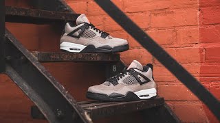 Air Jordan 4 Retro quotTaupe Hazequot Review amp OnFeet [upl. by Guimond]