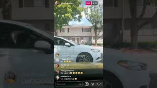 YRNDJ GF Divine goes live as they argue and he rages amp puts dents in her car 😱 [upl. by Royall]