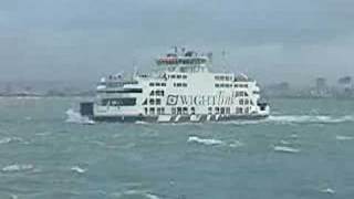 Wightlink ferry MV St Clare on a choppy solent [upl. by Charteris286]