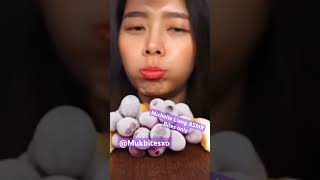 Michelle Liang ASMR chocolate oatmeal porridge fruit Mukbang bites only shorts viralvideo video [upl. by Iila]