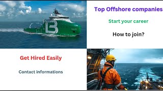 TOP OFFSHORE SHIPPING COMPANIES  START YOUR CAREER  HOW TO APPLY  CONTACT DETAILS [upl. by Booze]