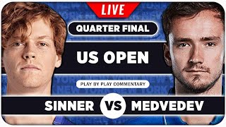 SINNER vs MEDVEDEV ● US Open 2024 Quarterfinal ● LIVE Tennis Play by Play Stream [upl. by Ahkos]