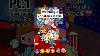 Watching a Christmas movie Collab with ItzTocaSharla tocaboca aesthetic collab [upl. by Anaz]