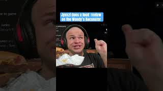 Jynxzi does food review on Wendy’s Baconator food jynxzi clip funny [upl. by Anyek]