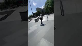 Boardslide on prahran out rail scooter foryou skatepark [upl. by Tarsuss]