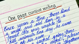 One page writing in cursive  1 page handwriting in cursive  Cursive writing practice  English [upl. by Enajaras]