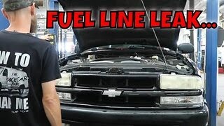 FIXING A FUEL LINE LEAK ON MY 2002 CHEVY S10 XTREME 43 V6 [upl. by Eidnew]