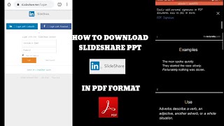 How to Download a Slideshare PPT in PDF Format  Easy Step by Step Tutorial [upl. by Chesney]