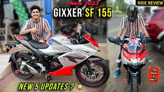 Finally 🔥 Suzuki Gixxer Sf 155 E20 New Model 2023 RIDE REVIEW  New MeterFeatures amp Price GixxerSF [upl. by Lalad]