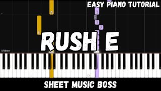 Rush E Easy Piano Tutorial [upl. by Sammie]