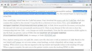 CodeChat tutorial part 2 basic reStructuredText [upl. by Rafa917]