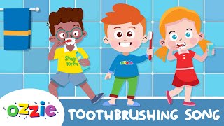 Brush Your Teeth Song  Toothbrushing Song For Kids with Timer [upl. by Ahsemat541]