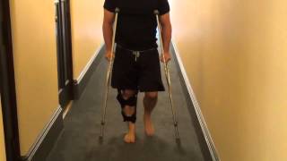 Step Through Gait Pattern With Crutches [upl. by Coulombe]