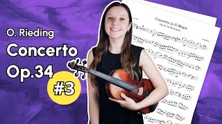 Rieding Concerto Op 34 3 Movement Violin Tutorial [upl. by Nnaeoj214]