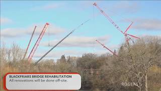 Special Presentation Blackfriars Bridge Lift  Monday November 27 2017 [upl. by Yleak]