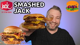 Jack in the Box NEW Double Smashed Jack Burger Review [upl. by Plumbo358]