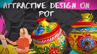 Beautiful Pot Painting Designs🤯🖌️Easy Pot Painting Ideas For Bengali Wedding 🤯❤️art drawing [upl. by Ruford]