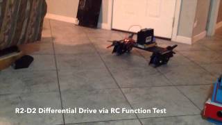 R2 D2 Differential Drive via RC Test 1 [upl. by Minica94]