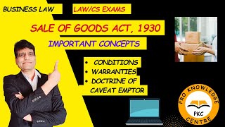 IMPORTANT CONCEPTS IN SALE OF GOODS ACT 1930 lawvideos csexecutive legal  ADV PRAVINKUMAR [upl. by Oralie206]