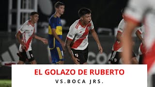 SUPERCLÁSICO DE RESERVA El primer GOL de AGUSTÍN RUBERTO vs BOCA [upl. by Ahsyek487]