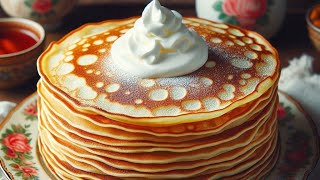 Lacy Pancakes with Milk  Maslenitsa Pancake Recipes [upl. by Ludmilla]