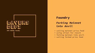 Foundry Forking Ethereum Locally [upl. by Ttelrahc599]