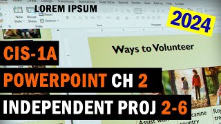 SIMnet PowerPoint Independent Project 26  StepByStep  CIS1A [upl. by Joanie841]