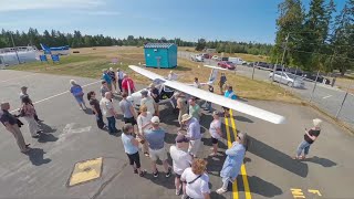 Qualicum Beach celebrates its firstever electric plane flight [upl. by Ynavoeg382]