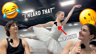 I PUT MICROPHONES ON BALLET DANCERS 🤣🩰 [upl. by Dorsey]