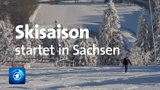 Sachsen Skifahren unter CoronaAuflagen [upl. by Nial]