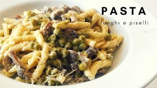 PASTA FUNGHI E PISELLINI ricetta facile e veloce RICETTE DI GABRI [upl. by Eiramlatsyrk]