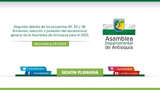 Sesión Ordinaria N° 32 de Noviembre 29 de 2024 Tercer periodo de Sesiones Ordinarias [upl. by Rosanne]