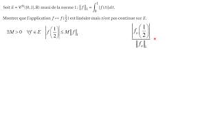 Exemple dune forme linéaire non continue [upl. by Free844]