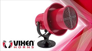 Vixen Horns Industrial Electric Motor Siren 120V Red VXS8100 [upl. by Refeinnej]