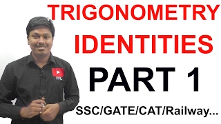 TRIGONOMETRY IDENTITIES  LESSON 1   SSCCATGATERailway [upl. by Ruth]