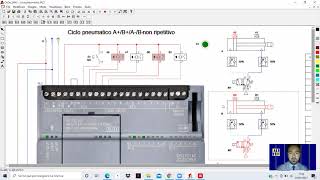 Ciclo pneumatico confronto tra logica programmabile e logica cablata [upl. by Trinity]