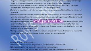 liberalization policy features of liberalization significance of the policy full study material [upl. by Hoes]