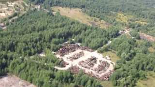 Rossoha Cemetery of machines in Chernobyl Zone  view from the air [upl. by Treblih65]